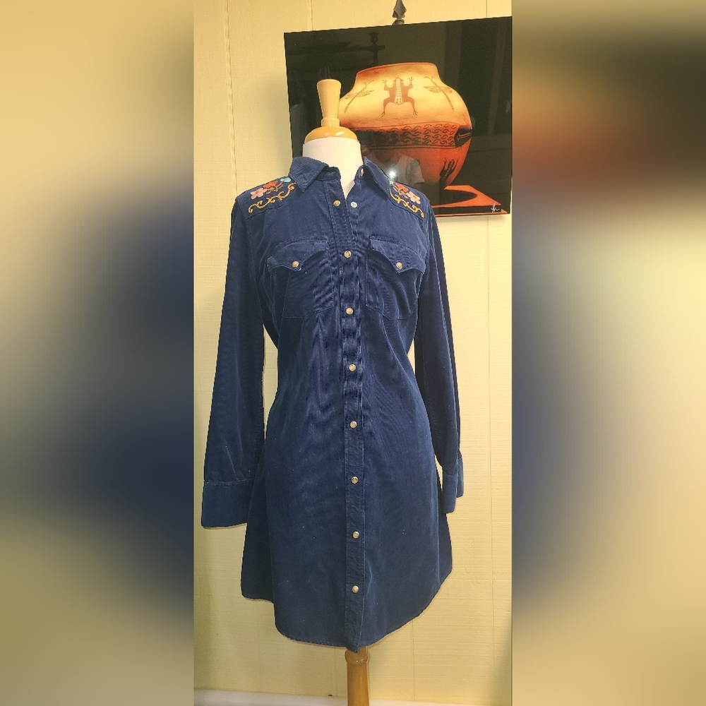 Ivy Jane Blue Western Courderoy Large